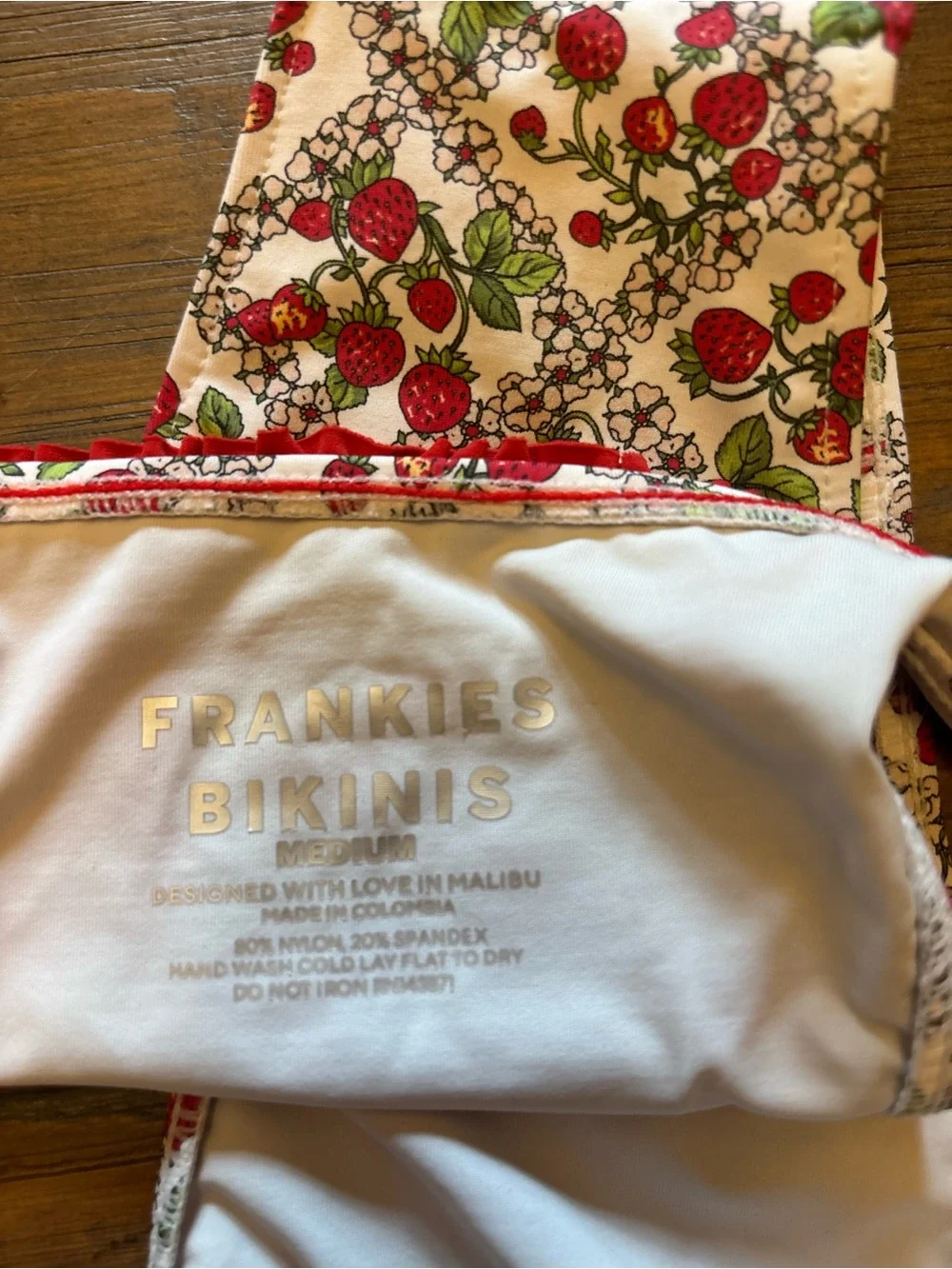 Frankie’s bikinis strawberry bikini bottoms